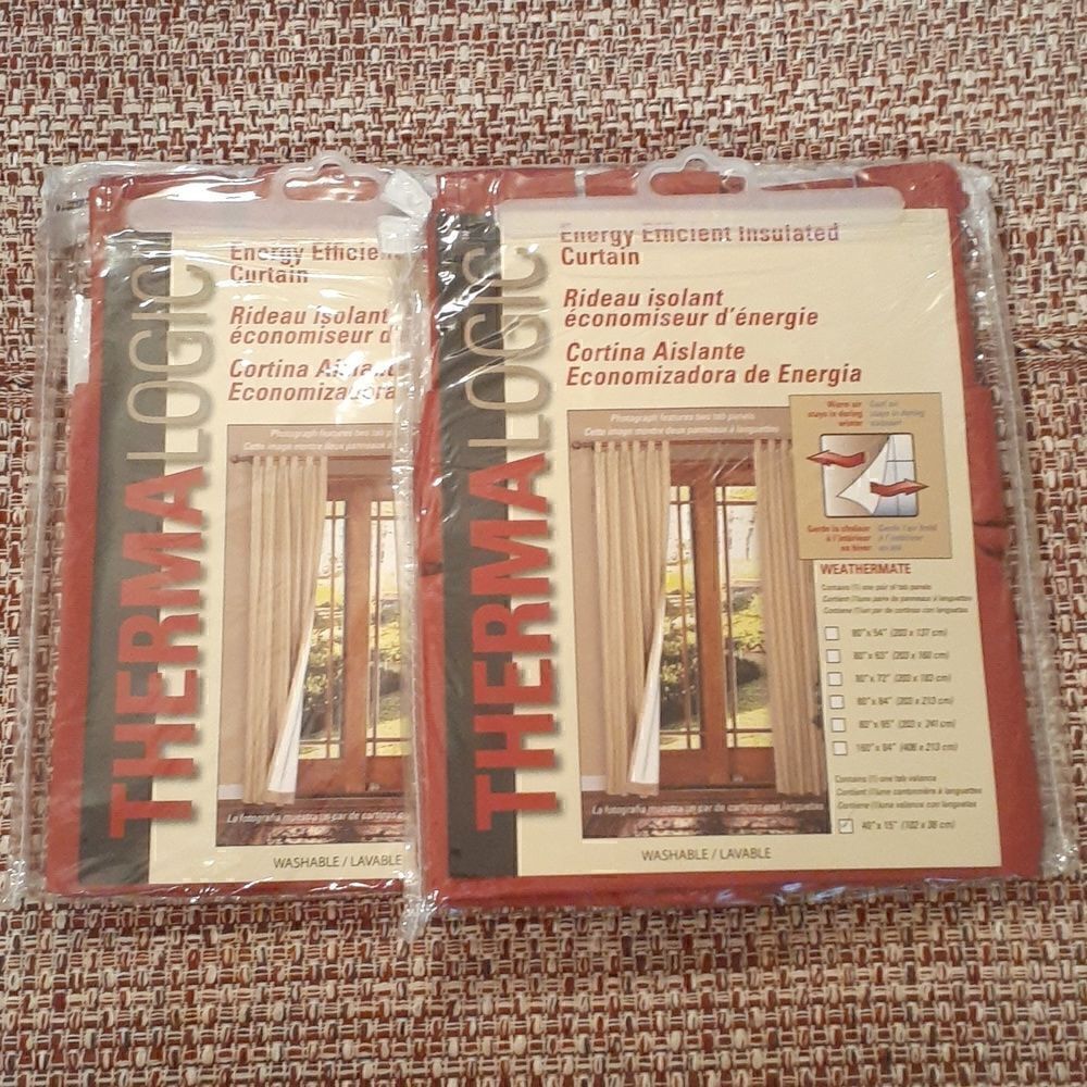 New 2 Thermalogic Weathermate Tab Top Valance Red New In Package‎
